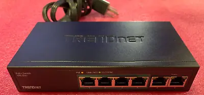 TRENDnet TPE-S50 6-Port Fast Ethernet PoE + Switch • $28.47