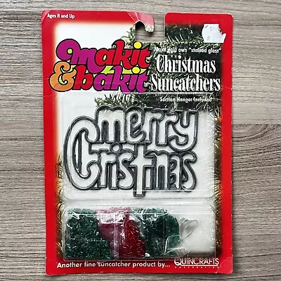 Quincrafts Makit & Bakit Merry Christmas  Stained Glass  Suncatcher Kit UNOPENED • $18.21