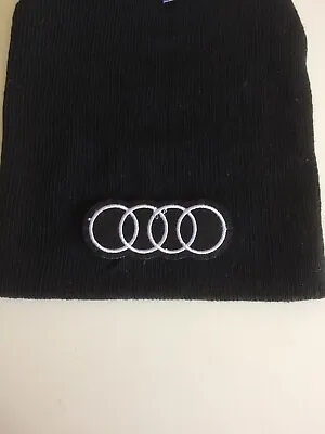 $13.99 • Buy Audi Black Logo Black Beanie Hat, Unisex NEW Without Tags 2