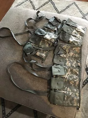 LOT Of 5 Military 6 Magazine Bandoleer MOLLE II Mag Ammunition Pouch W/strap • $24.95