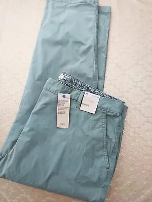 Ladies Marks And Spencer Onyx Chino Trousers Plus Size 20R NWT • £8.99