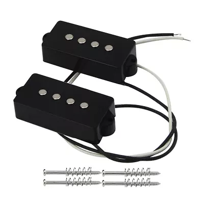 FLEOR Alnico 5 PB Bass Pickup Set Open Style Black For 4-String PB Bass • $17.09