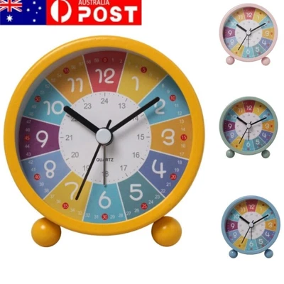 $19.89 • Buy Kids Alarm Clocks Silent Non Ticking Battery Powered Table Clock Analog Quartz