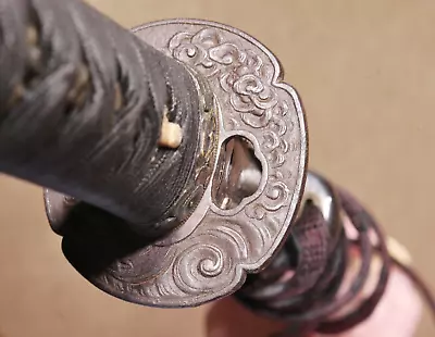 Koshirae With Samegawa Saya Iron Tosogu Plum Tree: FKM + Dragon Tsuba KK546157 • $1099