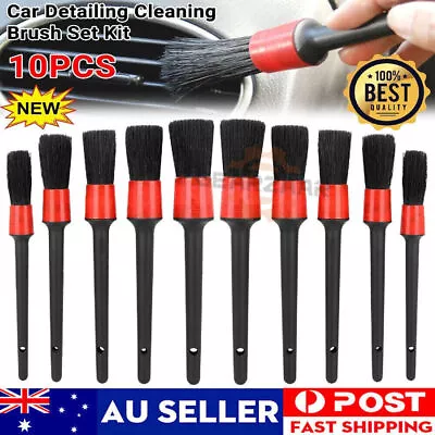 10*Car Detailing Cleaning Brush Set For Dashboard Crevice Engine Wheel Air Brush • $9.99