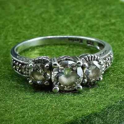 Size 8.5 Vintage Xavier Jewelry | Sterling 925 Silver Ring W/ Round CZ Cluster • $34.20