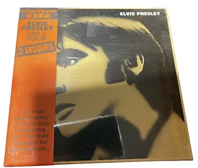 Vintage Elvis Presley Coffret 100% Rock 3 LP's RCA PL42298 France Import SEALED • $99.99