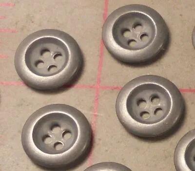 1440 Vintage 4 Hole Deep Set Metal Buttons Matte Silver 5/8  • $34.99