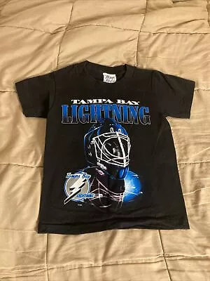 VTG Tampa Bay Lightning NHL Single Stitch Graphic T-Shirt Size Youth/Kids Small • $25
