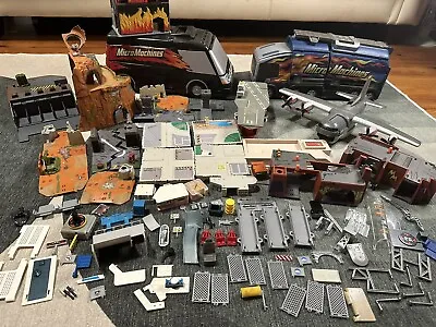 Micro Machines HUGE Lot Of Sets Spare Parts Military Base Plane Boat Vintage • $300
