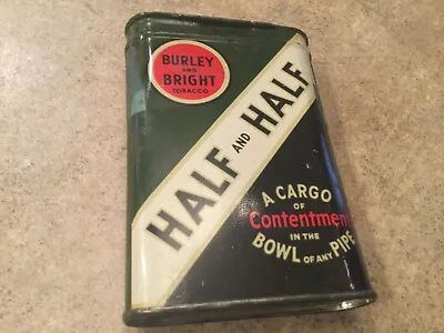 Vintage Half And Half  Pocket Tin Burley And Bright Tobacco For Pipe With Label • $12