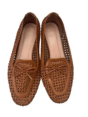 J. Crew Women’s Brown Woven Loafers Slip On Shoes Flats Size 10.5 • $45