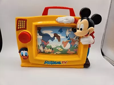 Vintage Disney Mickey Mouse Scrolling Musical TV Works! • $29.95