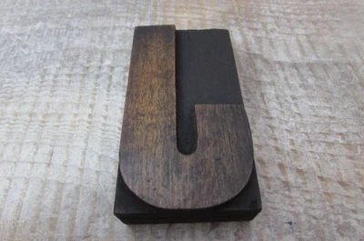 £4.99 • Buy Original Vintage Wooden Letterpress Printers Block Letter - J