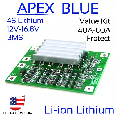 4S 40A BMS 12v - 16v Heatsink Kit Li-ion Lithium Battery Charger Balance • $10.99