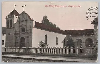 Monterey California~San Carlos Mission~Vintage Postcard • $2.80