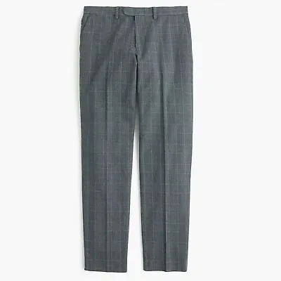 J.Crew Ludlow Pant In Glen Plaid Cotton | 30/30 | Grey | $98 • $69.99