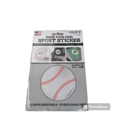 Baseball NEW Sports Number Sticker DIY -Crafting -Make Your Own Sports Stickers  • $4.77