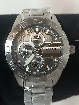 Vintage Fossil BQ9377 Men's Stainless Steel Multifunction Watch 42mm❤️ • $54.99