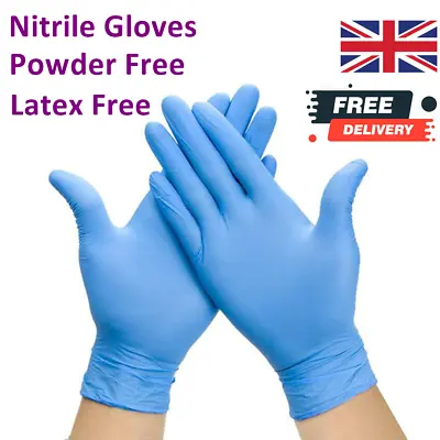 Nitrile Gloves Powder Latex Free Disposable MULTI PURPOSE ***Box Of 100** • £7.49