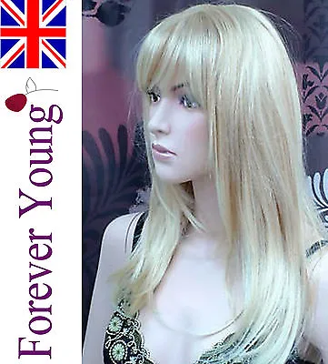 Ladies Long Blonde Wig Natural Looking Page Style Forever Young Fashion Wigs  • £15.99