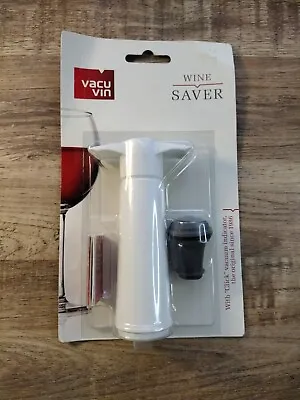 $9.99 • Buy The Original Vacu Vin Wine Saver With 1 Vacuum Stopper, White