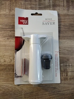 $9.99 • Buy The Original Vacu Vin Wine Saver With 1 Vacuum Stopper, White