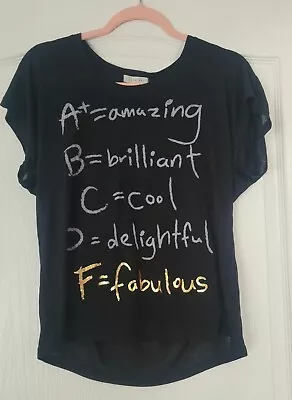 I LOVE H81 Ladies Black T-Shirt ABCDEF Amazing To Fabulous – Sz S/P • $4.25