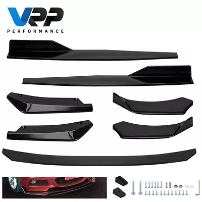 Glossy Front Bumper Spoiler Body Kit Side Skirt Rear Lip For Honda Civic Sedan • $39.90