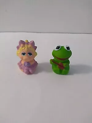 Vintage Avon 1985 Muppet Babies Miss Piggy & Kermit Rubber Finger Puppets • $2.99