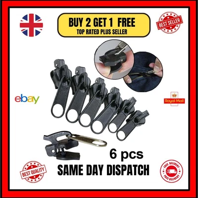 £3.25 • Buy FIX A ZIPPER Tool Universal Repair Replacement Kit 3 Sizes Zip Fixer Slider Clip