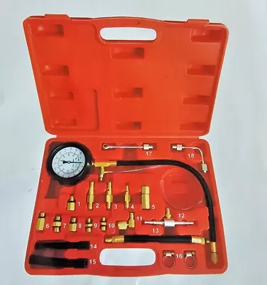 Fuel Injection Pump Pressure Tester Manometer Gauge Kit System Test Set -140 PSI • $19.99