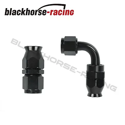 6/8/10AN Swivel PTFE Hose End Fitting Straight 90 Degree For PTFE Oil Fuel Line • $3.99