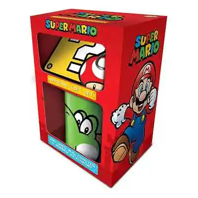 Super Mario Yoshi Dinosaur Mug Coaster & Keychain Set New Gift Box Official • £13.99