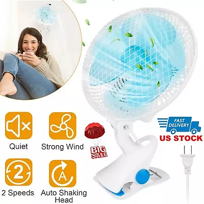 8.6  Desk Fan Portable Oscillating Fans Mini Clip Fan Stroller Cooling Fan Quiet • $30.04