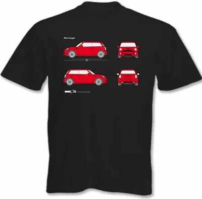 Mens Mini Cooper T-Shirt Blueprint John Cooper Works Roadster Car • $13.66