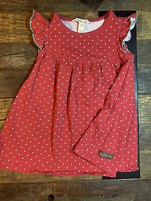 GIRLS MATILDA JANE Brilliant Daydream Heart To Heart Pearl Dress SIZE 2 Red Dot • $13.33