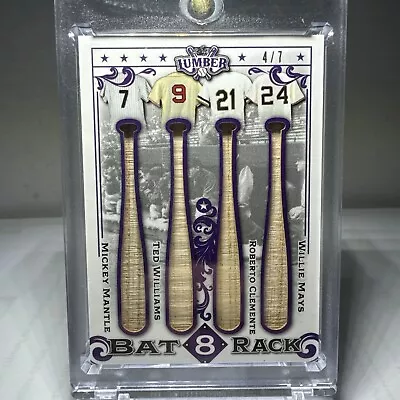 2021 Leaf Bat Rack 8 Mantle Williams Clemente Mays Snider Mathews Ott • $500