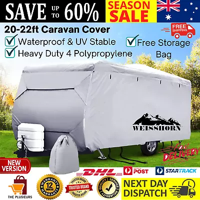 Weisshorn 20-22ft Caravan Cover Campervan 4 Layer Heavy Duty UV Water Resistant • $148.33