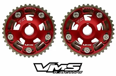 Vms Honda Acura B Series Engines Adjustable Billet Cam Gears Pair Qty 2 Red • $109.95