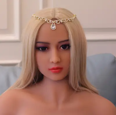 Greek Bridal Hair Chain Boho Indian Elven Rhinestone Crystal Forehead Headpiece • $27.82