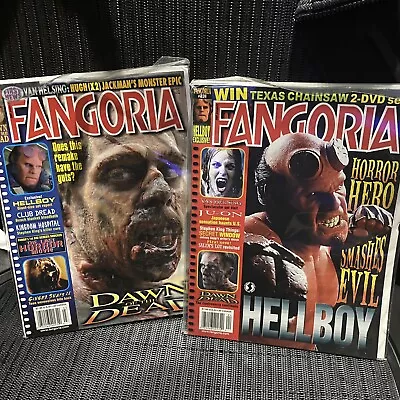 Fangoria Horror Magazine Lot Of 2 - 230 & 231 Hellboy  Dawn Of Dead • $10