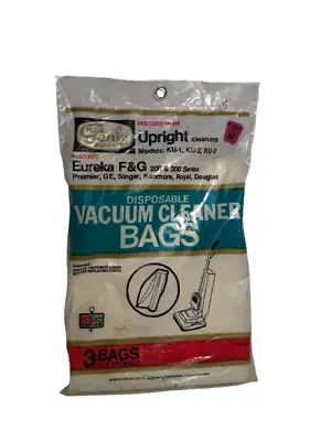 Eureka F&G 200 300 Series Upright Vacuum Cleaner Bags 3 Pack GE Singer Kenmore • $4.50