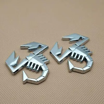 2Pcs Metal Chrome Scorpion Auto Badge Fender Car Trunk Emblem Sticker Decal • $8.16