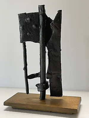 Abstract Bronze Metal Sculpture Vintage Antique Modernist Mid Century  Mystery • $800