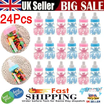 £9.49 • Buy 24Pcs Fillable Bottles Candy Box Baby Shower Baptism Party Table Favour Decor UK
