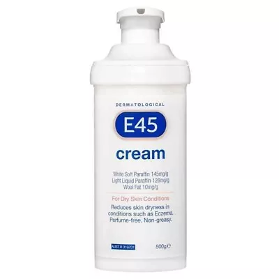 * E45 Dermatological Cream Pump 500g Eczema Dry Skin  • $25.33