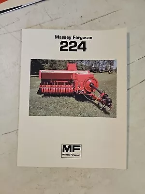 Vintage 1986 Massey Ferguson MF 224 Baler Dealer Sales Specifications Brochure • $9.45