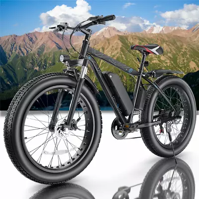 500W 48V 13AH Electric Bike 26 ×4.0 Fat Tire Mountain Bicycle E-Bikes With LCD^^ • $748.99