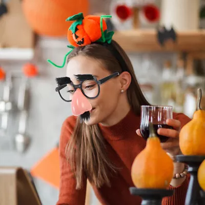 Funny Disguise Glasses With Nose Eyebrows & Mustache For Halloween & Parties-ON • $7.38